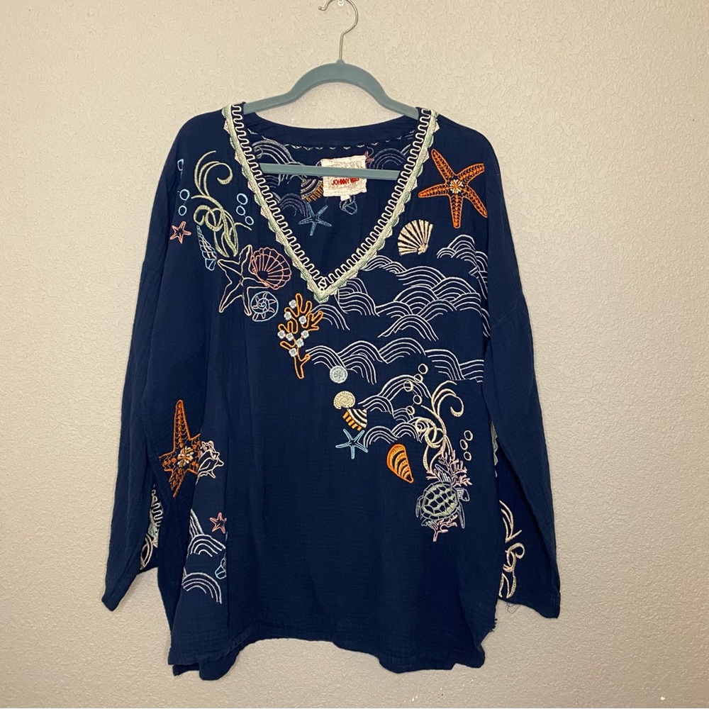 Biya Johnny Was cotton embroidered top
